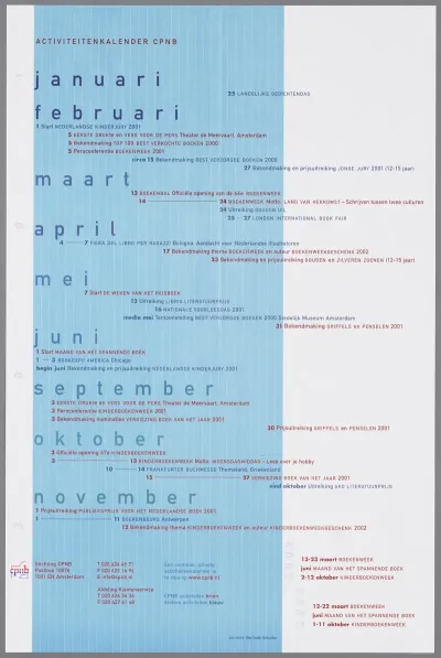 Aktiviteitenkalender Cpnb 2001 2003