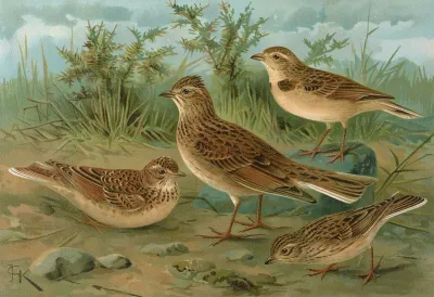 Alauda Arvensis Calandrella Brachydactyla Calandrella Pispoletta