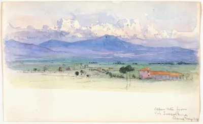 Alban Mountains From Via Tuscolana Rome