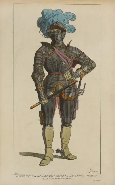 Albert Comte De Wallenstein General Du St Empire 1629 34 Dapres Larmure Originale