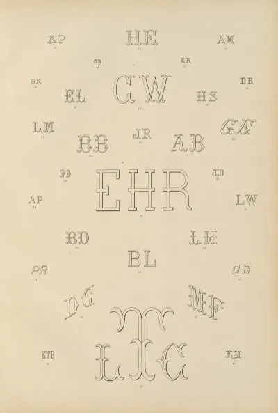Album De Chiffres Monogrammes Couronnes De Noblesse Françaises Et Etrangeres Pl 003