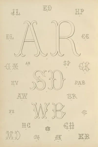 Album De Chiffres Monogrammes Couronnes De Noblesse Françaises Et Etrangeres Pl 004