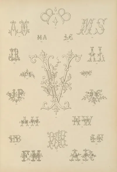 Album De Chiffres Monogrammes Couronnes De Noblesse Françaises Et Etrangeres Pl 007