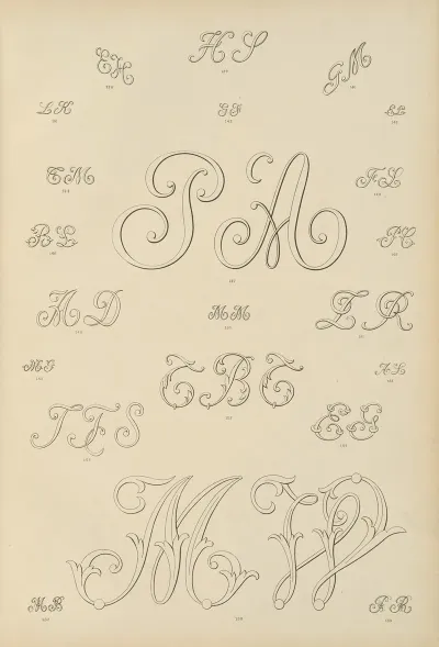 Album De Chiffres Monogrammes Couronnes De Noblesse Françaises Et Etrangeres Pl 011