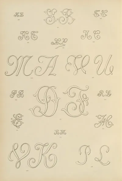 Album De Chiffres Monogrammes Couronnes De Noblesse Françaises Et Etrangeres Pl 012