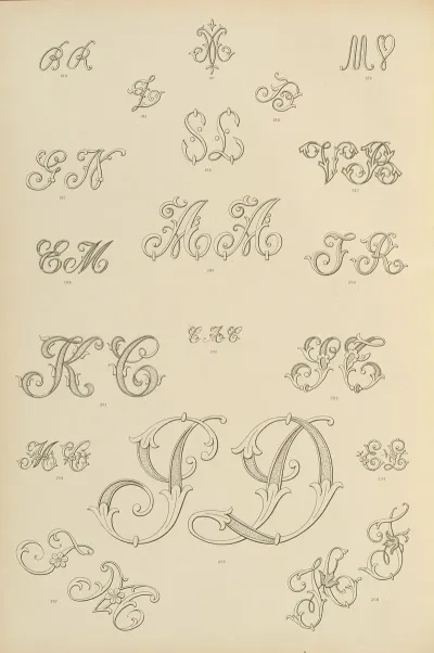 Album De Chiffres Monogrammes Couronnes De Noblesse Françaises Et Etrangeres Pl 014