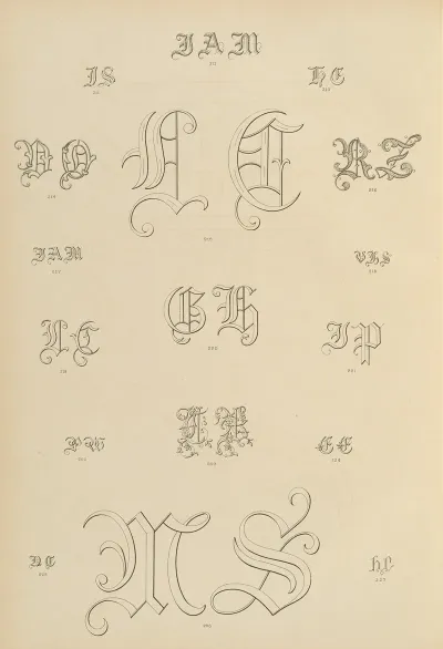Album De Chiffres Monogrammes Couronnes De Noblesse Françaises Et Etrangeres Pl 016