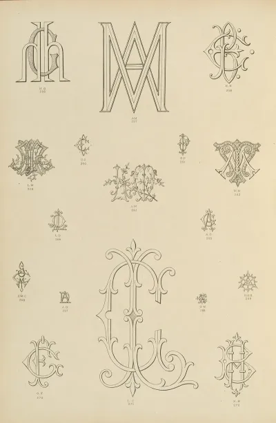 Album De Chiffres Monogrammes Couronnes De Noblesse Françaises Et Etrangeres Pl 020