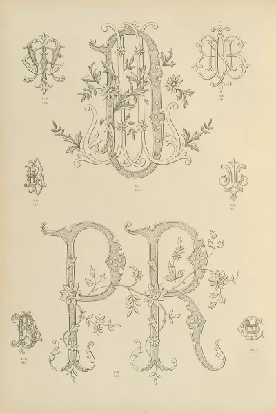 Album De Chiffres Monogrammes Couronnes De Noblesse Françaises Et Etrangeres Pl 024