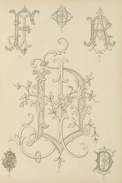 Album De Chiffres Monogrammes Couronnes De Noblesse Françaises Et Etrangeres Pl 025