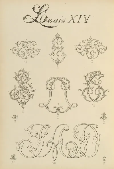 Album De Chiffres Monogrammes Couronnes De Noblesse Françaises Et Etrangeres Pl 026