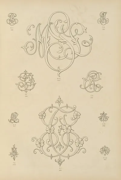 Album De Chiffres Monogrammes Couronnes De Noblesse Françaises Et Etrangeres Pl 027