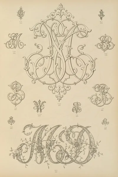 Album De Chiffres Monogrammes Couronnes De Noblesse Françaises Et Etrangeres Pl 031