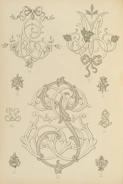 Album De Chiffres Monogrammes Couronnes De Noblesse Françaises Et Etrangeres Pl 038