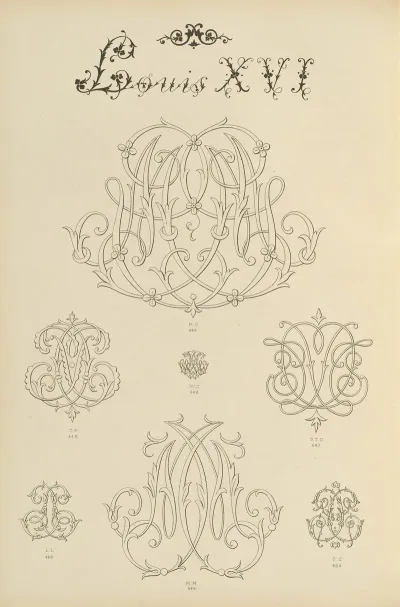 Album De Chiffres Monogrammes Couronnes De Noblesse Françaises Et Etrangeres Pl 040
