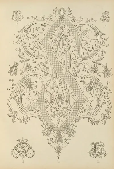 Album De Chiffres Monogrammes Couronnes De Noblesse Françaises Et Etrangeres Pl 047