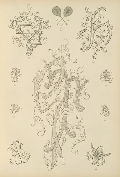 Album De Chiffres Monogrammes Couronnes De Noblesse Françaises Et Etrangeres Pl 053