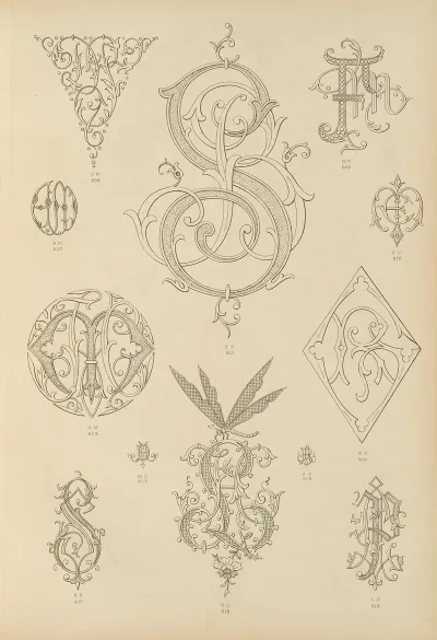 Album De Chiffres Monogrammes Couronnes De Noblesse Françaises Et Etrangeres Pl 057