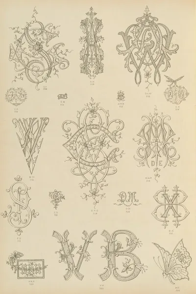 Album De Chiffres Monogrammes Couronnes De Noblesse Françaises Et Etrangeres Pl 066