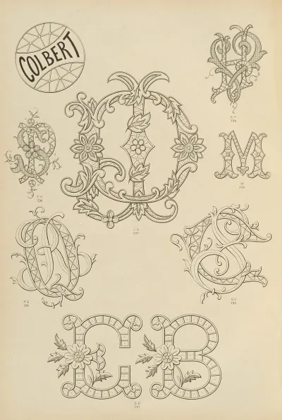 Album De Chiffres Monogrammes Couronnes De Noblesse Françaises Et Etrangeres Pl 070