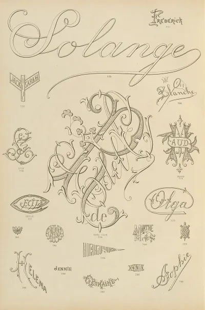 Album De Chiffres Monogrammes Couronnes De Noblesse Françaises Et Etrangeres Pl 074