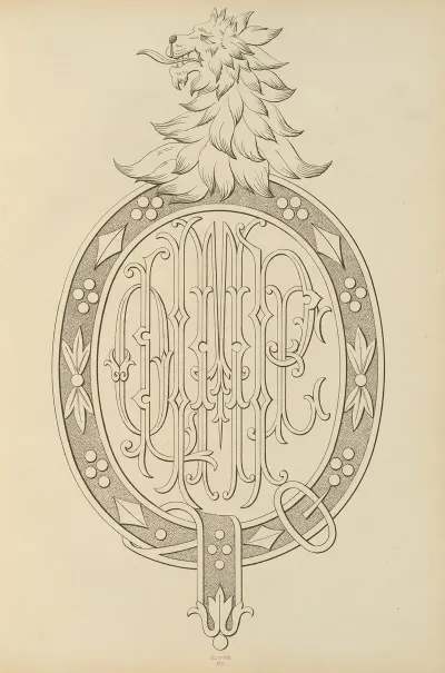 Album De Chiffres Monogrammes Couronnes De Noblesse Françaises Et Etrangeres Pl 077