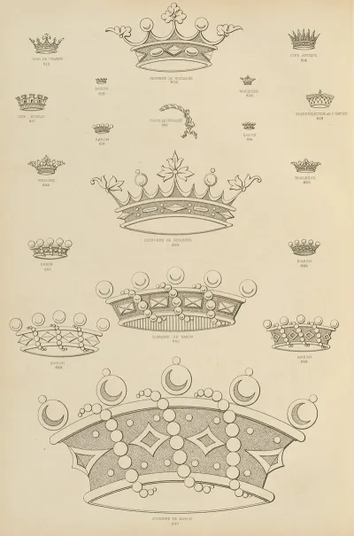 Album De Chiffres Monogrammes Couronnes De Noblesse Françaises Et Etrangeres Pl 078