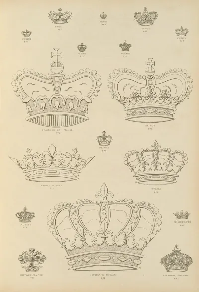 Album De Chiffres Monogrammes Couronnes De Noblesse Françaises Et Etrangeres Pl 081