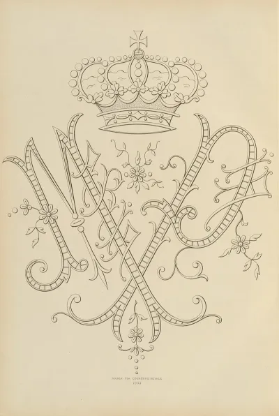 Album De Chiffres Monogrammes Couronnes De Noblesse Françaises Et Etrangeres Pl 094