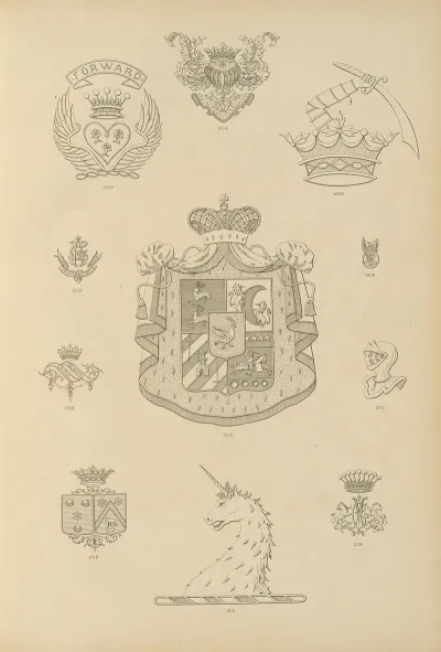Album De Chiffres Monogrammes Couronnes De Noblesse Françaises Et Etrangeres Pl 095