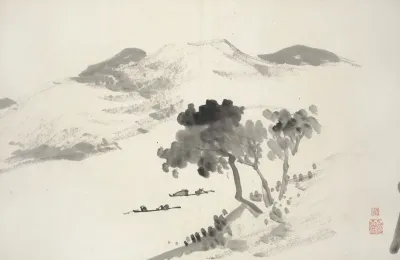 Album Of Fifteen Ink Paintings Pl 07