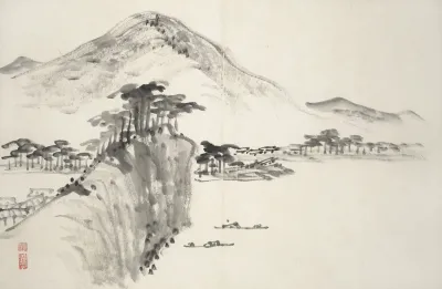 Album Of Fifteen Ink Paintings Pl 14