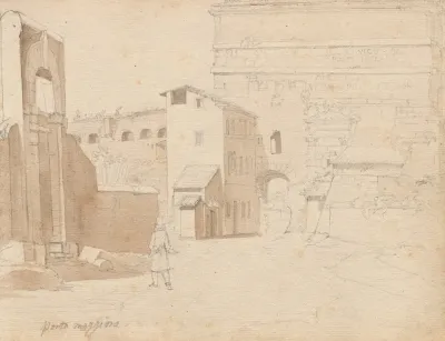 Album With Views Of Rome And Surroundings Landscape Studies Page 11a Porta Maggiore