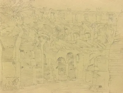 Album With Views Of Rome And Surroundings Landscape Studies Page 12a Roman Ruins