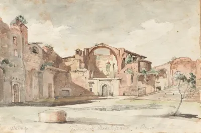 Album With Views Of Rome And Surroundings Landscape Studies Page 22a Terme Di Diocleziano Rome