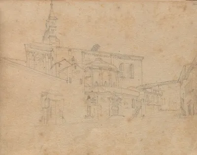 Album With Views Of Rome And Surroundings Landscape Studies Page 26a Roman Architectural View