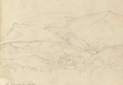 Album With Views Of Rome And Surroundings Landscape Studies Page 34a St Francesco