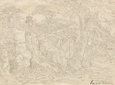 Album With Views Of Rome And Surroundings Landscape Studies Page 36a Roman View