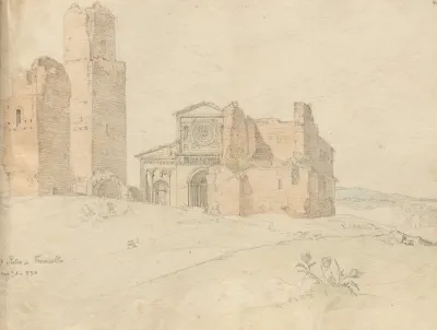 Album With Views Of Rome And Surroundings Landscape Studies Page 41a St Pietro Toscanella