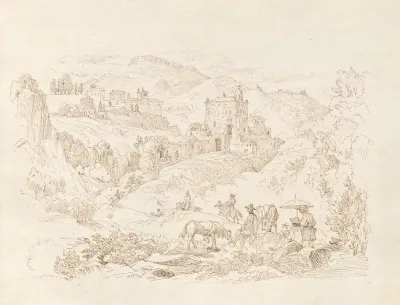 Album With Views Of Rome And Surroundings Landscape Studies Page 43a Roman Landscape