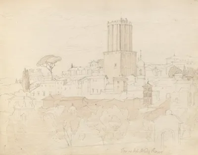 Album With Views Of Rome And Surroundings Landscape Studies Page 47a Torre Del Nero Rome