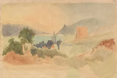 Album With Views Of Rome And Surroundings Landscape Studies Page 54a Roman Landscape