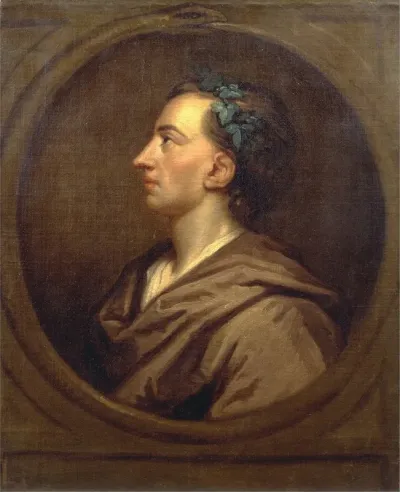 Alexander Pope Profile Crowned With Ivy