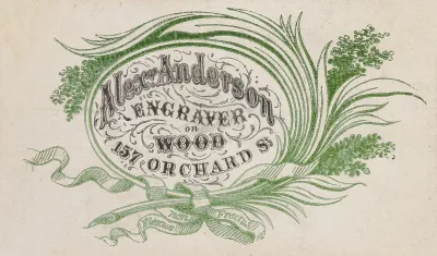 Alexr Anderson Engraver On Wood 157 Orchard St