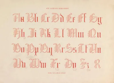 Alfabet In Gotiek Oud Gothisch Kerkschrift
