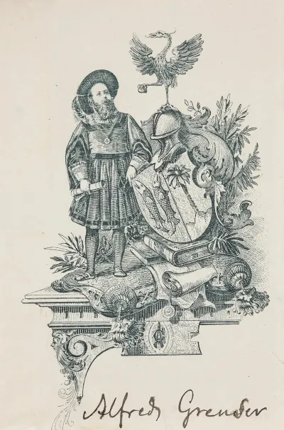 Alfred Grenser 1838 1891 Ekslibris