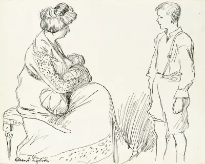 Algot Views His Little Sister