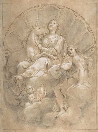 Allegorical Figure Of Purity With A Unicorn 2