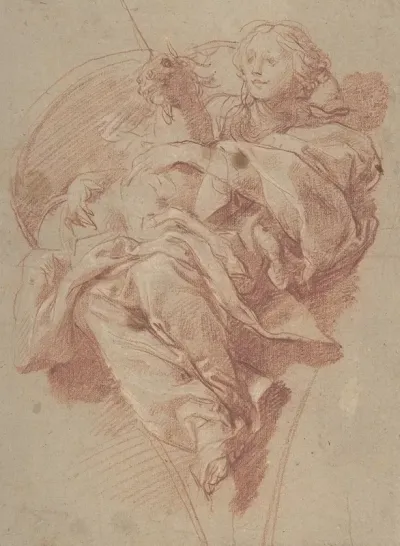 Allegorical Figure Of Purity With A Unicorn