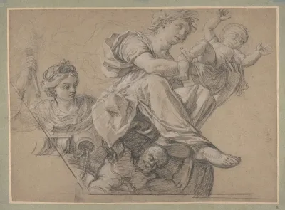 Allegorical Figures For A Ceiling Decoration